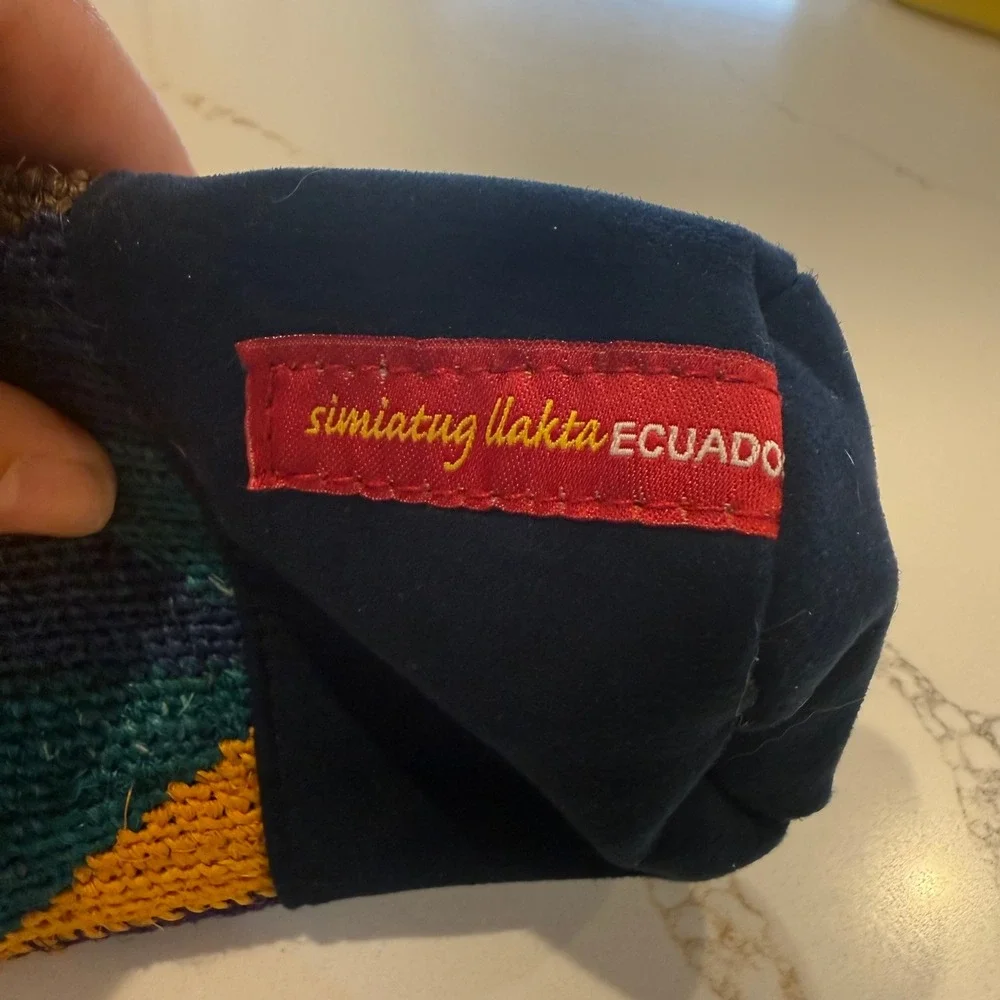 Artisan Folk Simiatug Llakta Ecuador Woven Tapestry Zip Pouch Handmade